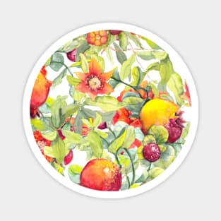 Tropical fruits pattern Magnet